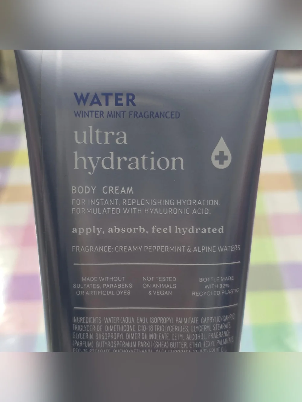 Bath & Body Works Water Winter Mint Ultra Hydration Body Cream 8oz NEW RARE